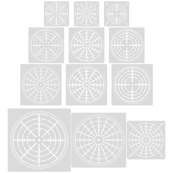 Phlegsive Mandala Dot Painting Stencils - Reusable Templates for DIY Art (12 Sheets)