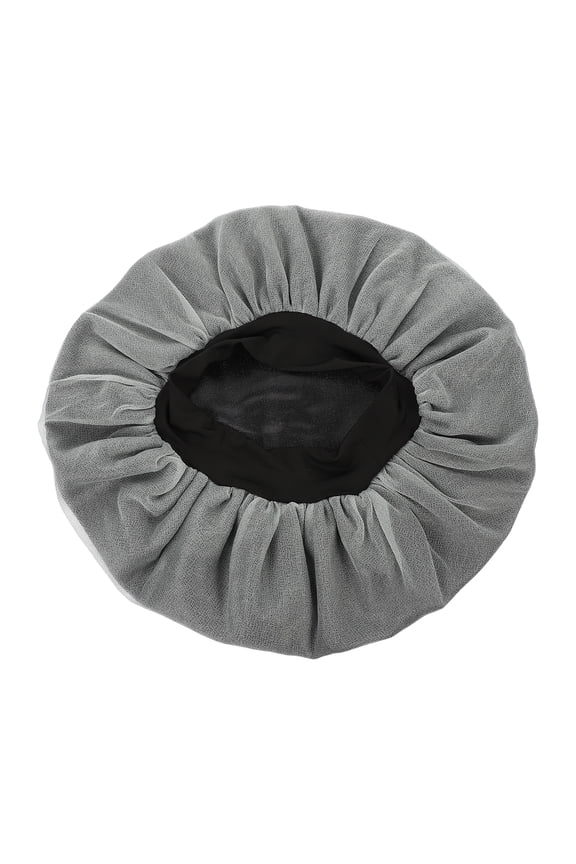 Satin Bonnet Wide Band Hair Loss Sleeping Turban (Black)