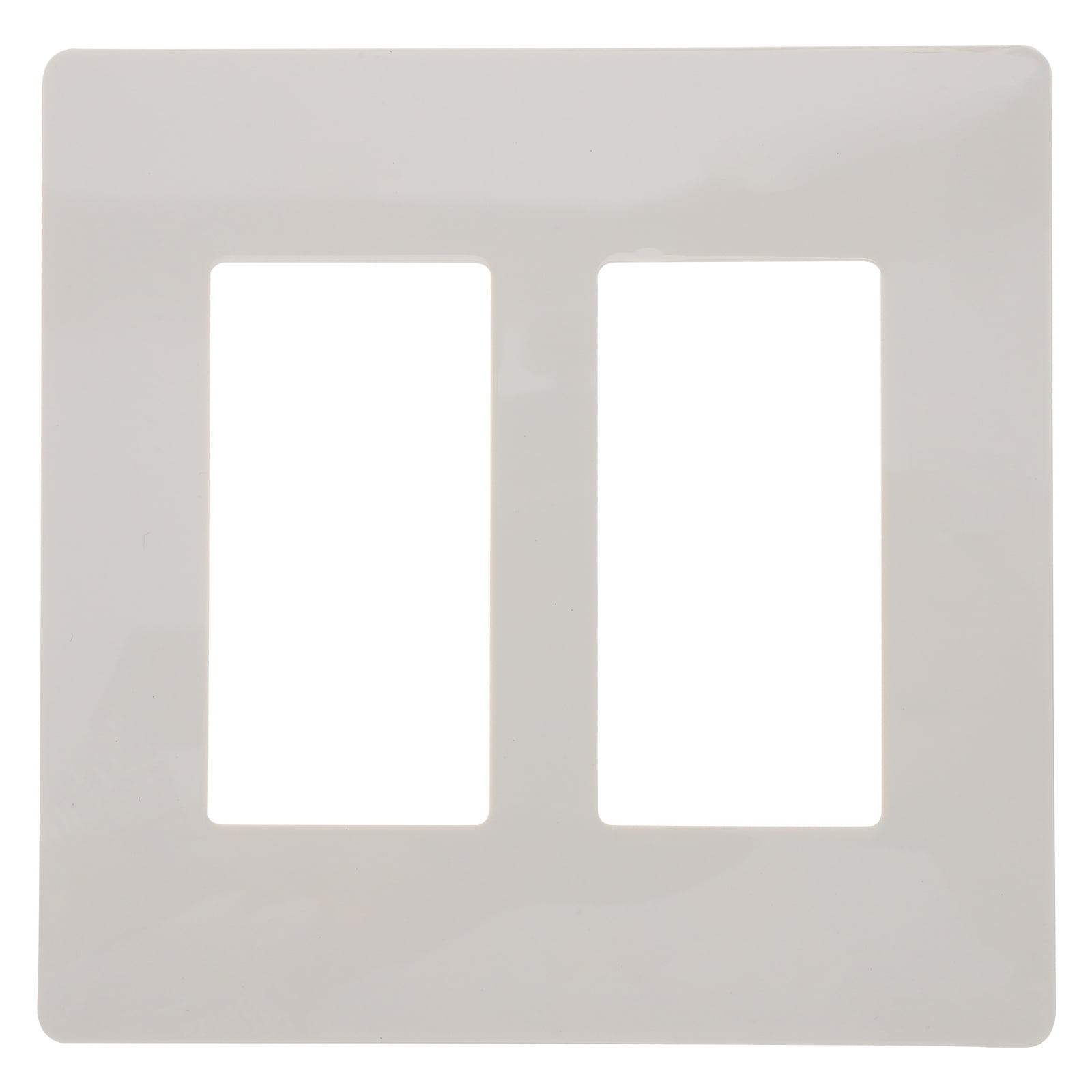 Phlegsive Screwless Wall Plate 2 Gang Electrical Outlet Cover Plate