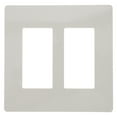 Phlegsive Screwless Wall Plate 2 Gang Electrical Outlet Cover Plate