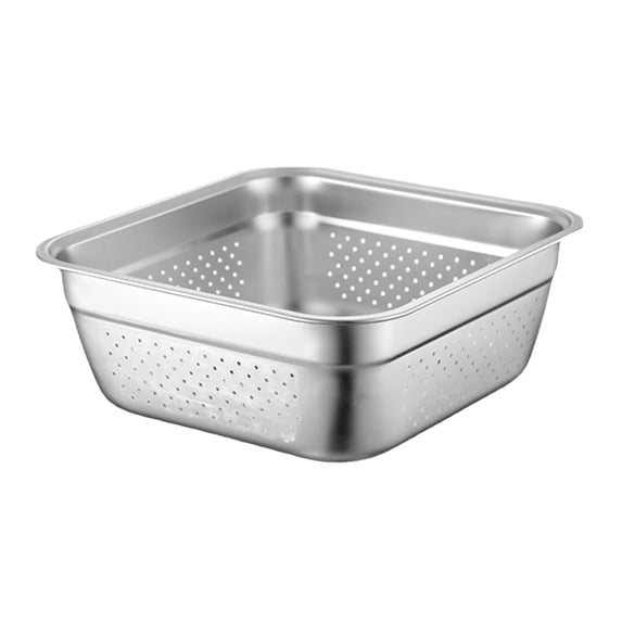 Phlegsive Stainless Steel Colander Large Capacity Basin Washing Vegetables Basin Fruit Rice Draining Basin