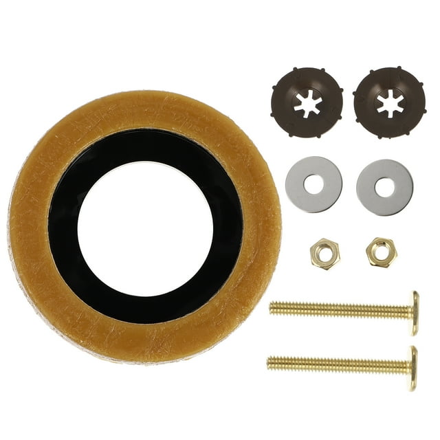 Phlegsive Toilet Wax Seal Kit Ring Spacer Gasket Screw Set