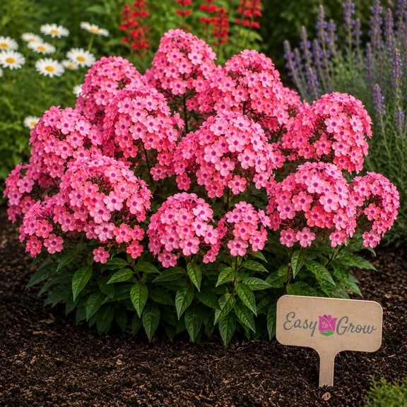 Phlox Glamour Girl 2 Potted Plants (1 Quart) - Fragrant Coral Pink Flowers, Pollinator Perennial