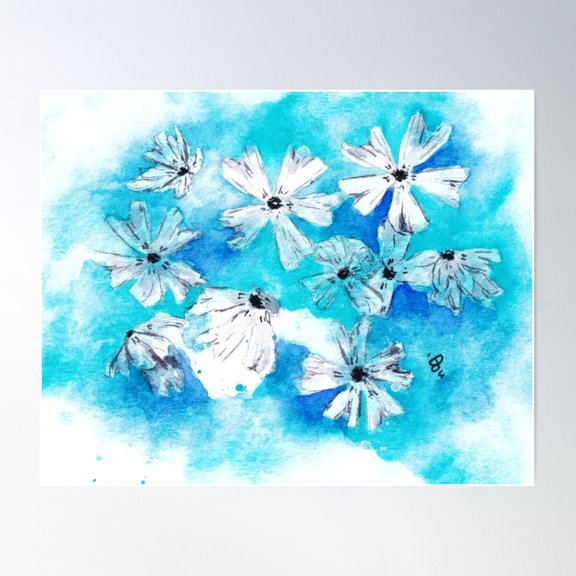 Phlox Poster Wall Art, Modern Wall Decor For Living Room Bedroom, 16x24 UNFRAMED