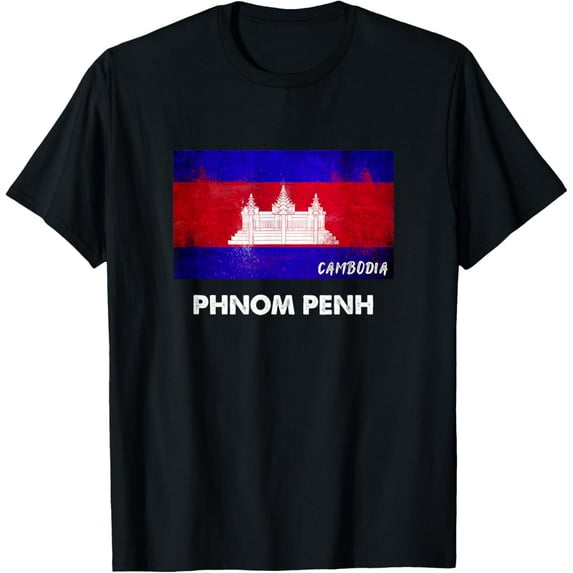 Phnom Penh Cambodia Shirt T-ShirtMen and women, Black T-shirt, size: Extra large