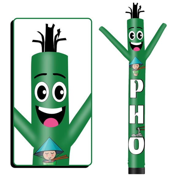 Pho Inflatable Tube Man  Wacky Wavy Dancing Guy for Outdoor Decoration Advertising Business Promotion - Food Theme (Blower Not Included)