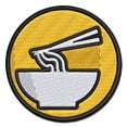 thumbnail image 1 of Pho Ramen Noodle Bowl Solid Applique Multi-Color Embroidered Iron-On Patch - 3.5 Inch Large, 1 of 5