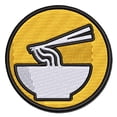 thumbnail image 1 of Pho Ramen Noodle Bowl Solid Applique Multi-Color Embroidered Iron-On Patch - 3 Inch Medium, 1 of 5