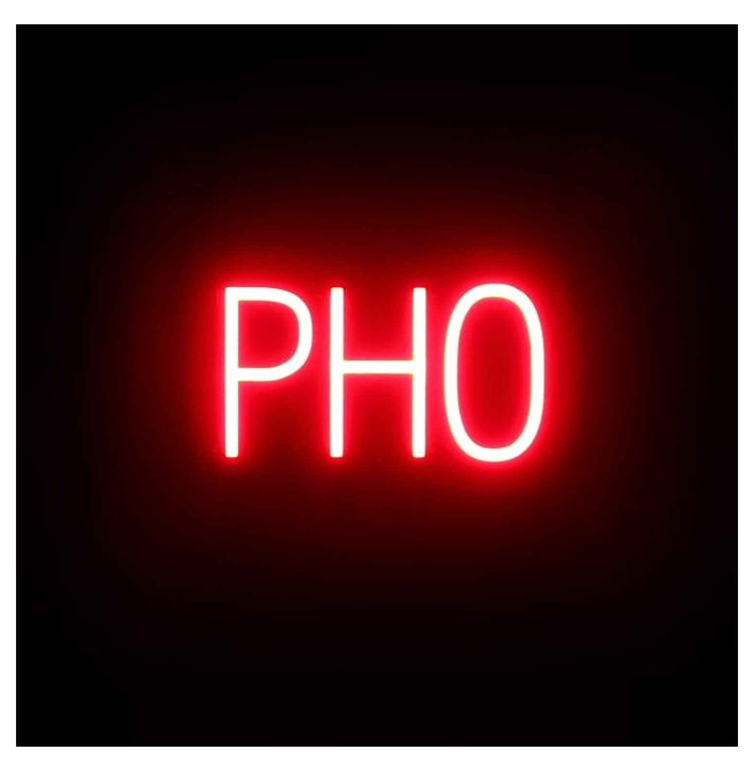 Pho Sign for Business - Red LED Neon Look | 13.2