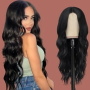 Phocas 23" Long Straight Brown Wig with Bangs Middle Part Layered Cool Light Brown Wig Wear and Go Heat-Resistant Natural Synthetic Wigs for Women Daily Party Use