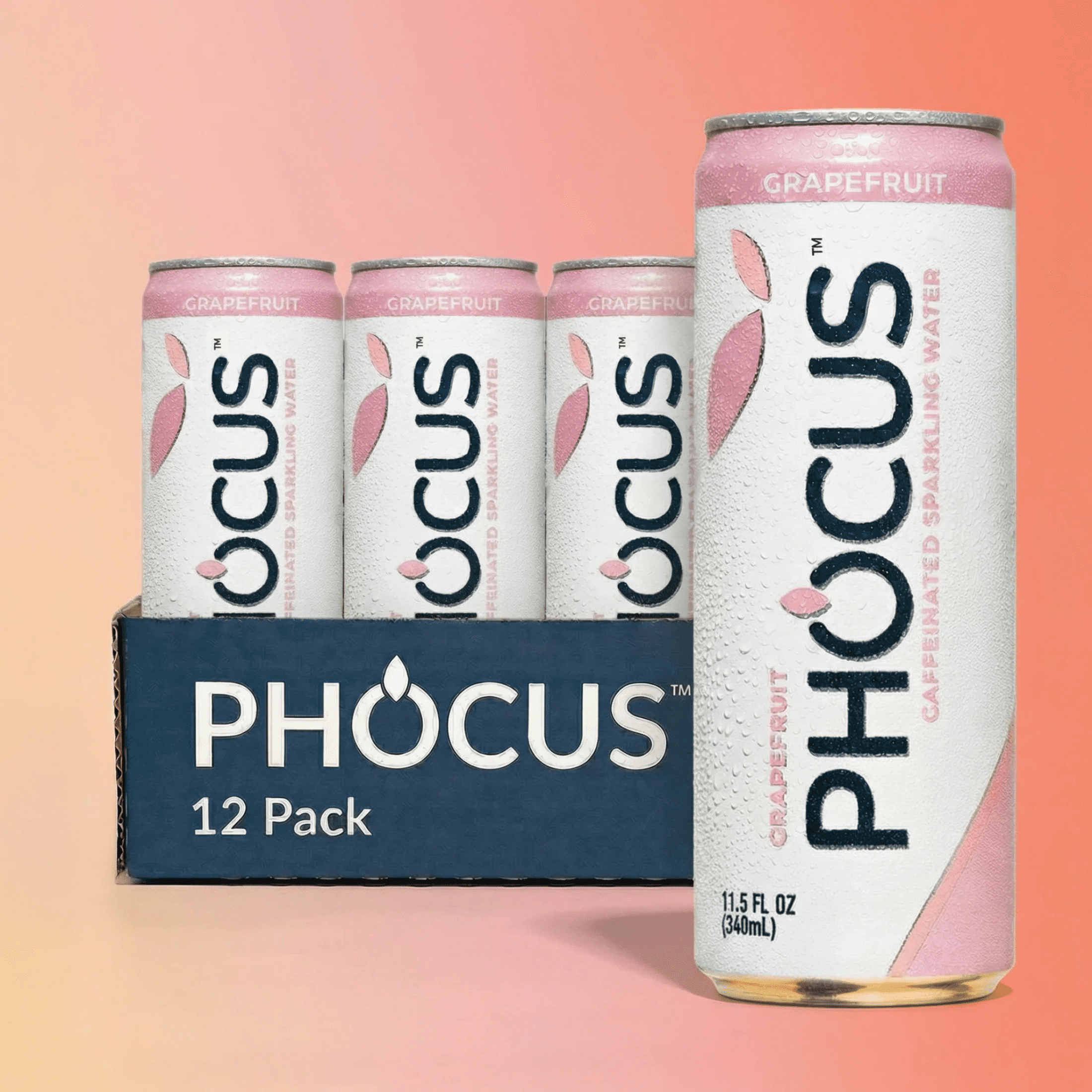 Phocus Caffeinated Sparkling Water Grapefruit