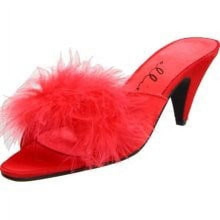 Phoebe 2.5" Heel Satin Maribou Slippers