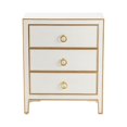 thumbnail image 1 of Phoebe White And Gold 3 Drawer Chest White Wood, 1 of 4