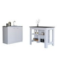 thumbnail image 1 of Phoenix 2 Piece Kitchen Set, Cala Kitchen Island + Napoles Utility Sink, White /Onyx, 1 of 6