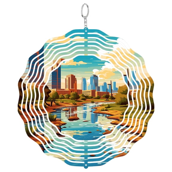 Phoenix Arizona 3D Wind Spinner Desert Landscape Yard Art