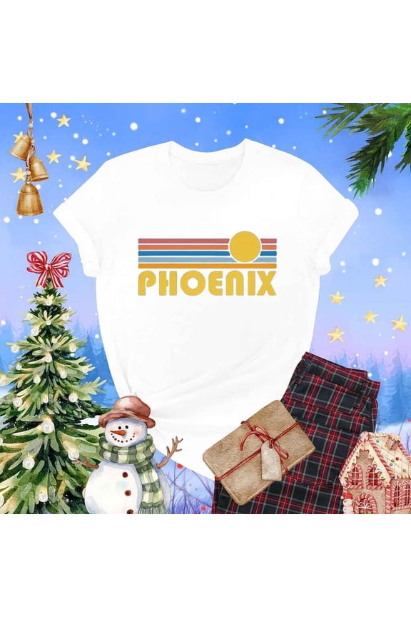 Phoenix Arizona Retro Sunset Desert Travel Souvenir Gift Unisex T-Shirt up to 5XL
