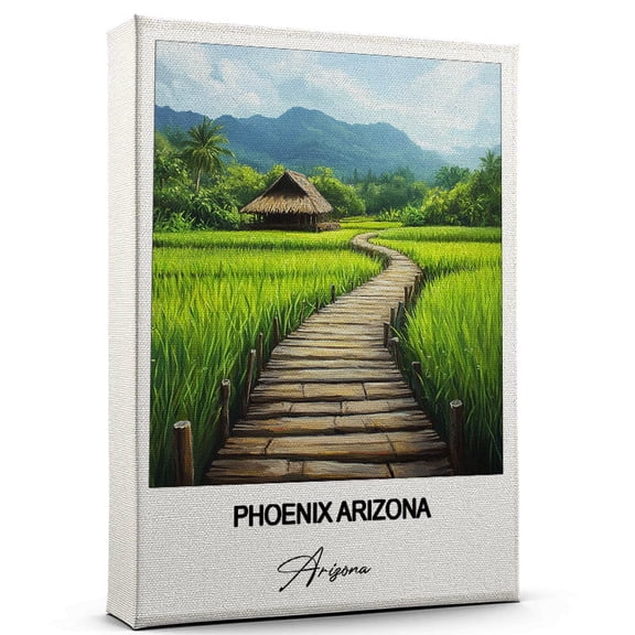 Phoenix Arizona Travel Canvas Wall Art – Beautiful Travel Decor for Bedroom, Office Arizona Canvas Print – Serene and Scenic Wall Decor Gift for Travel Lovers