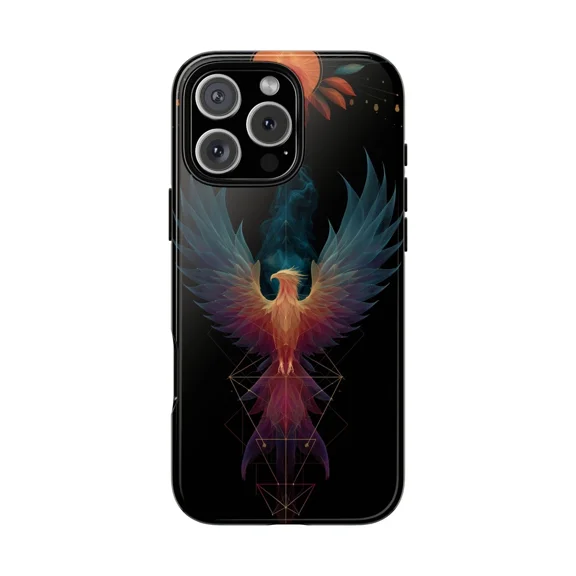 Phoenix Ascendance Fire Bird Scene Case for iPhone 11-17 Pro Max
