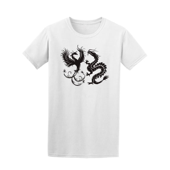 Phoenix Bird Dragon Silhouette Tee Men's -Image by Shutterstock