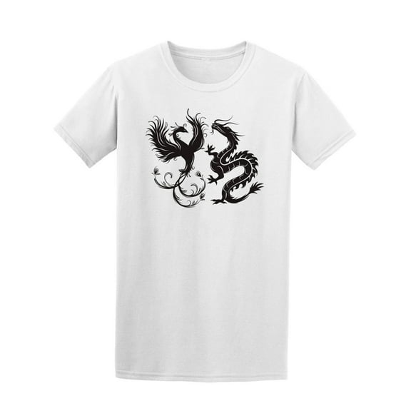 Phoenix Bird Dragon Silhouette T-Shirt Men -Image by Shutterstock, Male x-Large