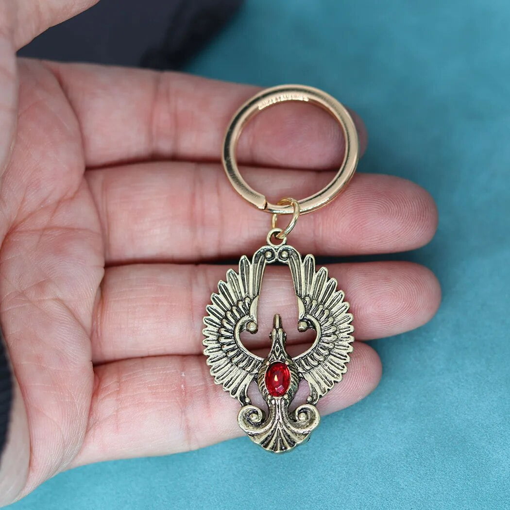 Phoenix Bird Red Crystal Pendant Keychain Eagle Pendant Beautiful ...