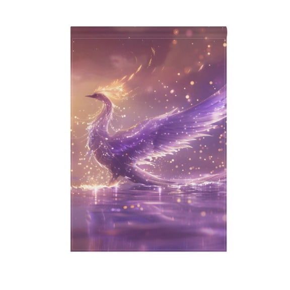 Phoenix Bird Shiny Garden Flag House Banner 12" x 18" Double Sided Outdoor Yard Decoration