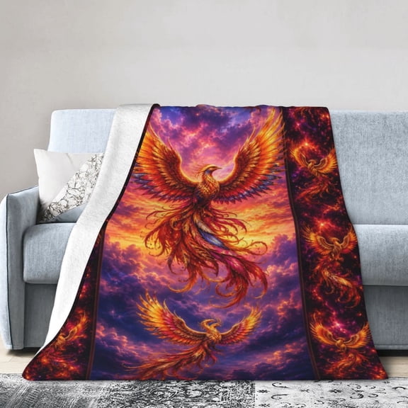 Phoenix Blanket Phoenix Star Sky Cloud Soft Cozy Throw Blanket Gift for Men Women 50x40