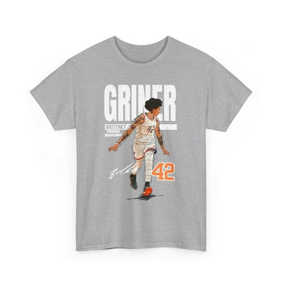 Phoenix Brittney Griner #42 Cartoon Basketball fan Gifts Unisex Cotton Tee