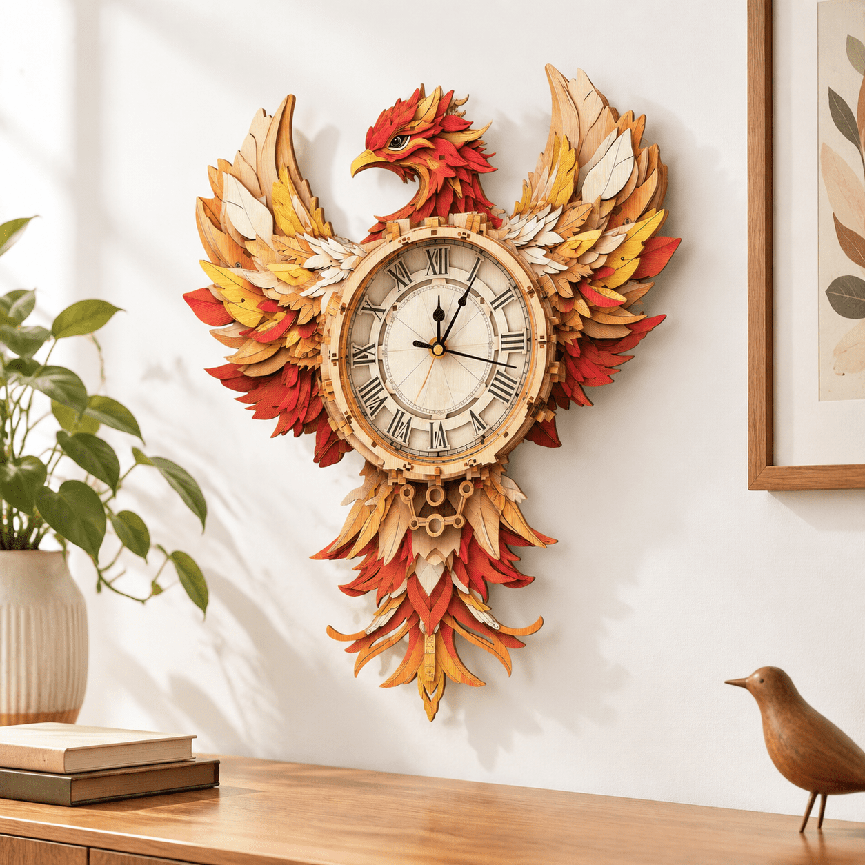 Phoenix Clock 3D Wooden Mechanical Puzzle DIY Craft Kit for Adults ...