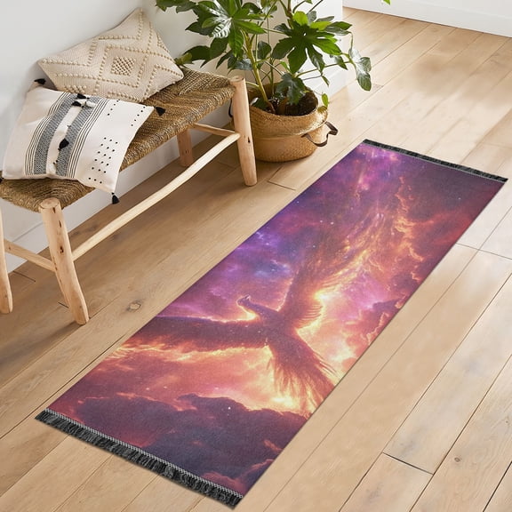 Phoenix Clouds Runner Rug Machine Washable Area Rugs Carpet Non Slip Entryway Mat for Bedroom Entryway Front Door