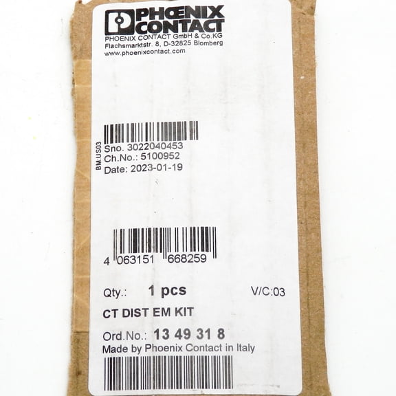Phoenix Contact 1349318 CT Series CT DIST EM KIT
