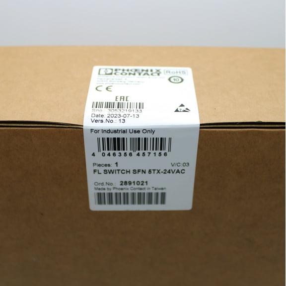Phoenix Contact 24VDC 5-Port Ethernet Switch 2891021 FL SWITCH SFN 5TX-24VAC