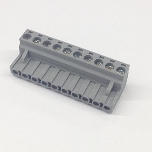 Phoenix Contact 5435381 BCP-500-10GY Pluggable Terminal Block 10 Position, 5mm Pitch, 12 Amp 320 Volt Max, Gray (1 piece) - 5435381