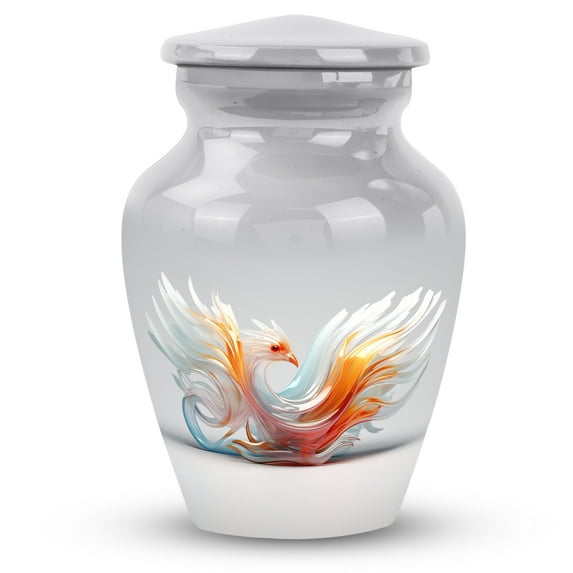 Phoenix Cremation Urns For Men & Women - Mini Urns For Human Ashes Adult Female Mom - Cremation Memorial White Urn - Small Keepsake Urn For Human Ashes Sister - Little Keepsakes Size -3",1 Pcs
