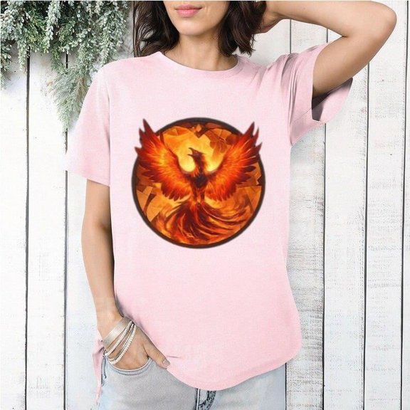 Phoenix Dawn Fantasy Rising Firebird Mythical Art Graphic T-Shirt, for men & women, up to size 5XL