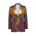 thumbnail image 1 of Phoenix Emblem Design Mens Suits Shawl Collar Slim Fit Suit Mens Groom Jacket Tuxedos for Wedding Dress Evening, 1 of 5