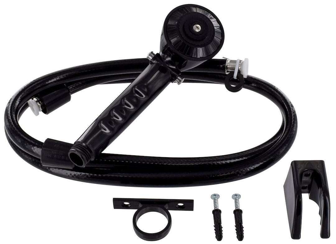 Phoenix Faucets by Valterra PF276026 Single-Function Handheld Shower Kit with 60" Vinyl Hose and Trickle Shut-Off - Black