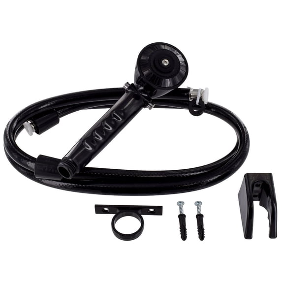 Phoenix Faucets by Valterra PF276026 Single-Function Handheld Shower Kit with 60" Vinyl Hose and Trickle Shut-Off - Black