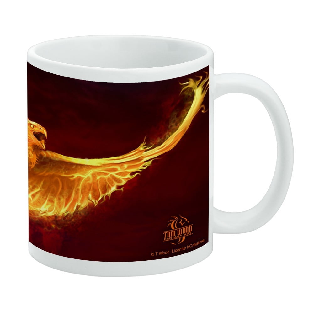 Pyro Mug Phoenix Firebird Flaming Fire Bird Rising Fantasy White Mug - Walmart.com