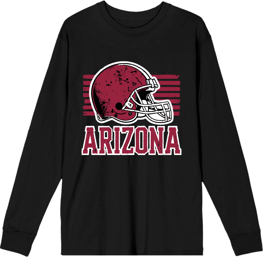 Phoenix Football Adult Black Crew Neck Long Sleeve Tee-3XL