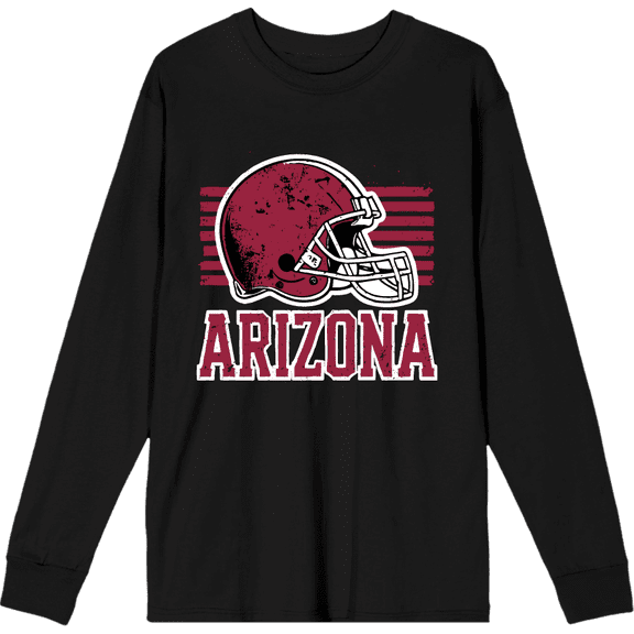 Phoenix Football Adult Black Crew Neck Long Sleeve Tee-Medium