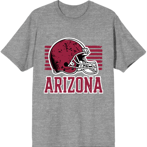 Phoenix Football Adult Heather Gray Crew Neck Short Sleeve Tee-Medium
