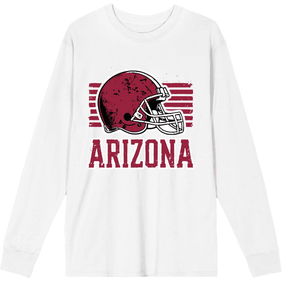 Phoenix Football Adult White Crew Neck Long Sleeve Tee-XXL