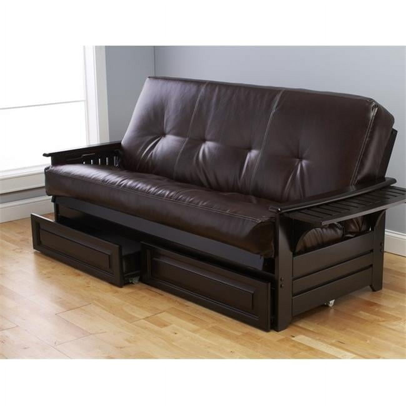 Oregon Rail Java Phoenix Frame Oregon Trail Java Mattress & Storage Drawers, Dark Brown ...