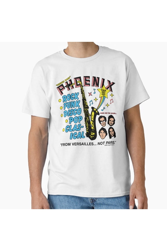 Phoenix French Band Clean Helvetia Typography Pop Faction Tee T-Shirt