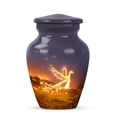 thumbnail image 1 of Phoenix Keepsake Cremation Urns For Adult Ashes Women - Small Blue Urns For Human Ashes Adult Man - Decorative Tiny Urn For Mom & Dad - Black Mini Urn For Male - 3 Inch, 1 of 7