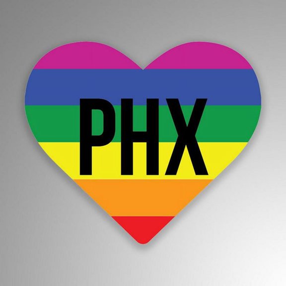 Phoenix LGBT Pride State 2-Pack Decal Sticker 3.25 Inches UV Resistant Laminate | PD878