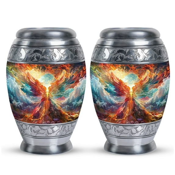 Phoenix Nebula Small Urn For Ashes Keepsake - Mini Urns For Ashes Small - Memorial Urns For Human Ashes - Funeral Urns For Adult Ashes Women (Size -3inch,2pcs)
