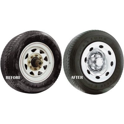 Phoenix PHOQT865CHN 6.5 in. 8000 lbs Quick Trim Trailer Axle Hub Cover, Chrome