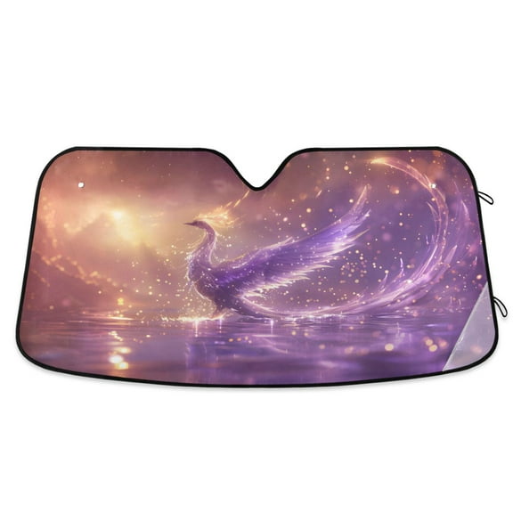 Phoenix Play Water Car Windshield Sun Shade Foldable Car Front Window Visor Heat and UV Protection 55x27.6